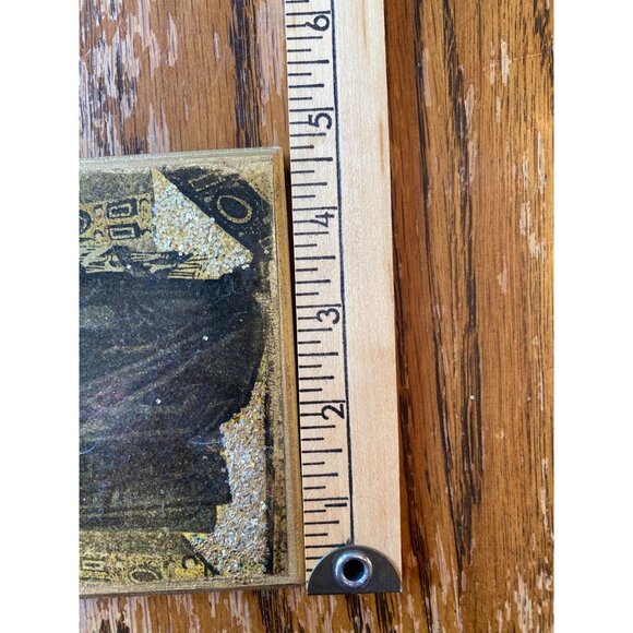 Vintage Orthodox Icon Plaque The Virgin & Child Hagia Sophia Gold Glitter Rectan - Picture 4 of 5